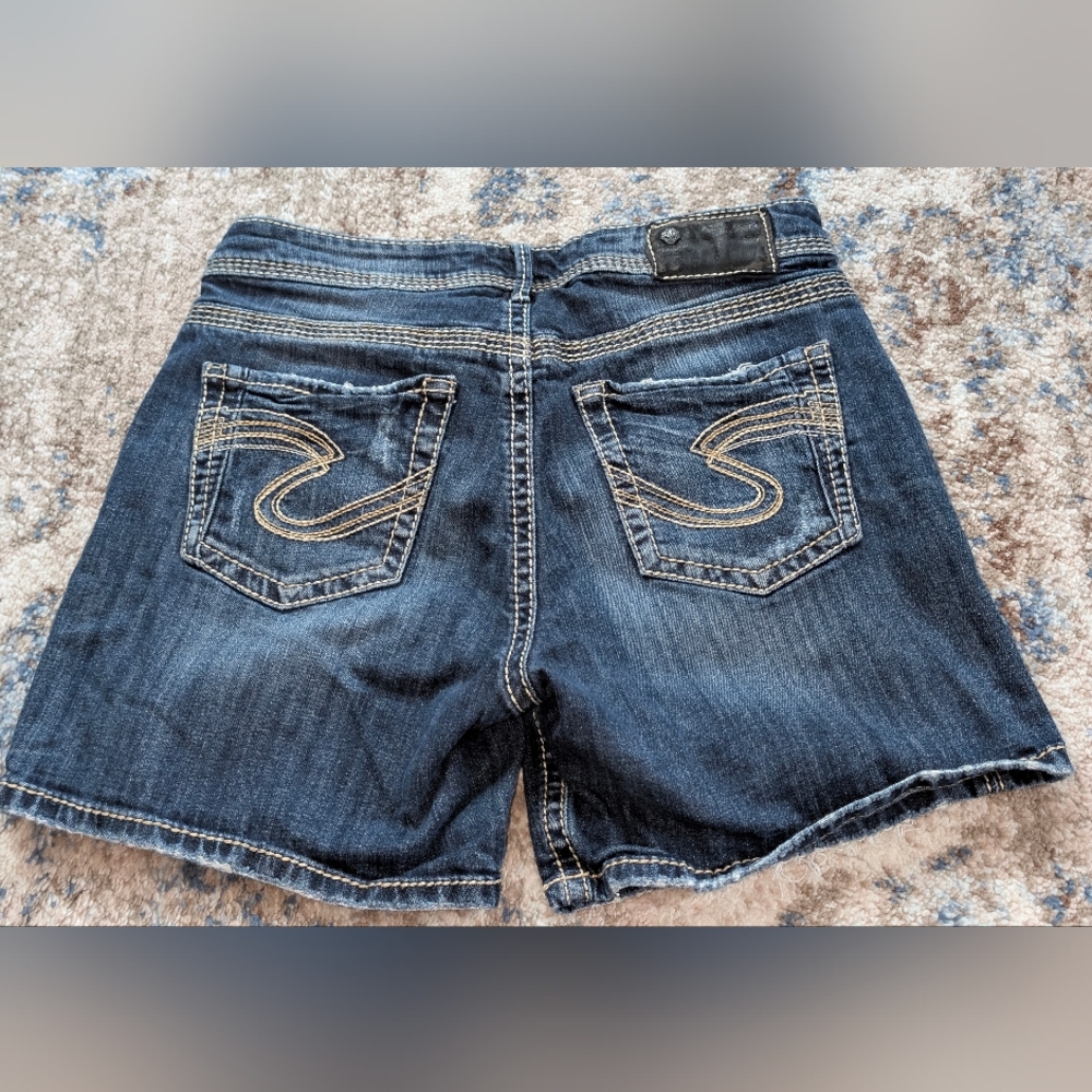 Silver Jeans Distressed Suki High Short Size 29 - Picture 2 of 6